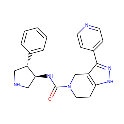 O=C(N[C@H]1CNC[C@@H]1c1ccccc1)N1CCc2[nH]nc(-c3ccncc3)c2C1 ZINC000145831117