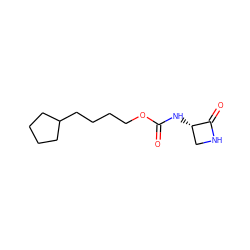 O=C(N[C@H]1CNC1=O)OCCCCC1CCCC1 ZINC000219508847