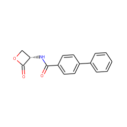 O=C(N[C@H]1COC1=O)c1ccc(-c2ccccc2)cc1 ZINC000058582556