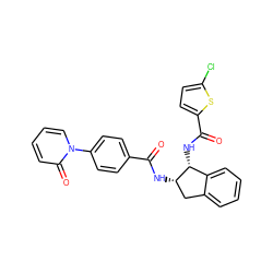 O=C(N[C@H]1Cc2ccccc2[C@H]1NC(=O)c1ccc(Cl)s1)c1ccc(-n2ccccc2=O)cc1 ZINC000028826166