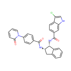 O=C(N[C@H]1Cc2ccccc2[C@H]1NC(=O)c1ccc2c(Cl)c[nH]c2c1)c1ccc(-n2ccccc2=O)cc1 ZINC000028826165