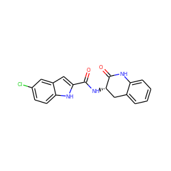 O=C(N[C@H]1Cc2ccccc2NC1=O)c1cc2cc(Cl)ccc2[nH]1 ZINC000013587882