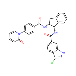 O=C(N[C@H]1c2ccccc2C[C@H]1NC(=O)c1ccc(-n2ccccc2=O)cc1)c1ccc2c(Cl)c[nH]c2c1 ZINC000028826162