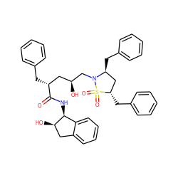 O=C(N[C@H]1c2ccccc2C[C@H]1O)[C@H](Cc1ccccc1)C[C@H](O)CN1[C@@H](Cc2ccccc2)C[C@H](Cc2ccccc2)S1(=O)=O ZINC000049792298