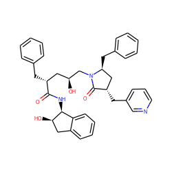 O=C(N[C@H]1c2ccccc2C[C@H]1O)[C@H](Cc1ccccc1)C[C@H](O)CN1C(=O)[C@@H](Cc2cccnc2)C[C@@H]1Cc1ccccc1 ZINC000003949958