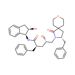 O=C(N[C@H]1c2ccccc2C[C@H]1O)[C@H](Cc1ccccc1)C[C@H](O)CN1C(=O)C2(CCOCC2)C[C@@H]1Cc1ccccc1 ZINC000014946361