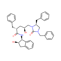 O=C(N[C@H]1c2ccccc2C[C@H]1O)[C@H](Cc1ccccc1)C[C@H](O)CN1C(=O)N(Cc2ccccc2)C[C@@H]1Cc1ccccc1 ZINC000014946359