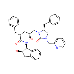 O=C(N[C@H]1c2ccccc2C[C@H]1O)[C@H](Cc1ccccc1)C[C@H](O)CN1C(=O)N(Cc2ccccn2)C[C@@H]1Cc1ccccc1 ZINC000014946350