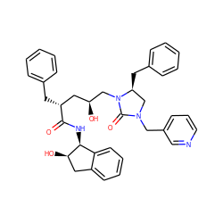 O=C(N[C@H]1c2ccccc2C[C@H]1O)[C@H](Cc1ccccc1)C[C@H](O)CN1C(=O)N(Cc2cccnc2)C[C@@H]1Cc1ccccc1 ZINC000014946349