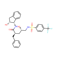 O=C(N[C@H]1c2ccccc2C[C@H]1O)[C@H](Cc1ccccc1)C[C@H](O)CNS(=O)(=O)c1ccc(C(F)(F)F)cc1 ZINC001772639253