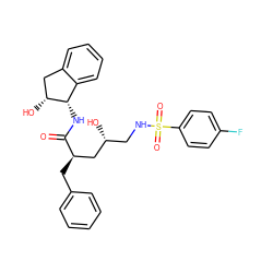 O=C(N[C@H]1c2ccccc2C[C@H]1O)[C@H](Cc1ccccc1)C[C@H](O)CNS(=O)(=O)c1ccc(F)cc1 ZINC001772623400