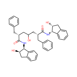 O=C(N[C@H]1c2ccccc2C[C@H]1O)[C@H](Cc1ccccc1)CC(O)C[C@@H](Cc1ccccc1)C(=O)N[C@H]1c2ccccc2C[C@H]1O ZINC000003915219