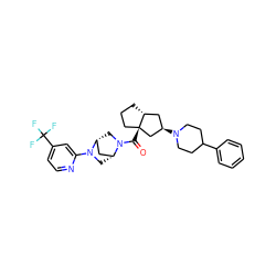 O=C(N1C[C@@H]2C[C@H]1CN2c1cc(C(F)(F)F)ccn1)[C@@]12CCC[C@@H]1C[C@@H](N1CCC(c3ccccc3)CC1)C2 ZINC000150185420