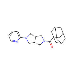 O=C(N1C[C@@H]2CN(c3ccccn3)C[C@@H]2C1)C12CC3CC(CC(C3)C1)C2 ZINC000096283265