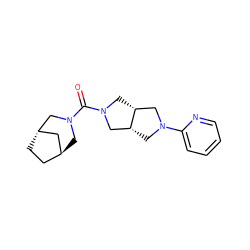 O=C(N1C[C@H]2CC[C@@H](C2)C1)N1C[C@@H]2CN(c3ccccn3)C[C@@H]2C1 ZINC000101695031