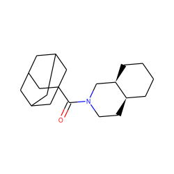 O=C(N1CC[C@@H]2CCCC[C@@H]2C1)C12CC3CC(CC(C3)C1)C2 ZINC000028896418