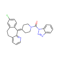 O=C(N1CCC(=C2c3ccc(Cl)cc3CCc3cccnc32)CC1)n1nnc2ccccc21 ZINC000299871228