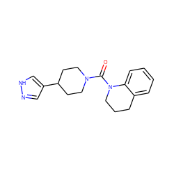 O=C(N1CCC(c2cn[nH]c2)CC1)N1CCCc2ccccc21 ZINC000071318936