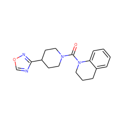 O=C(N1CCC(c2ncon2)CC1)N1CCCc2ccccc21 ZINC000071296909