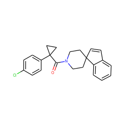 O=C(N1CCC2(C=Cc3ccccc32)CC1)C1(c2ccc(Cl)cc2)CC1 ZINC000043120445