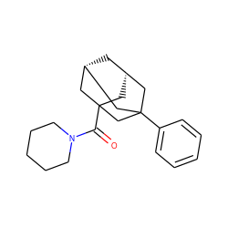 O=C(N1CCCCC1)C12C[C@H]3C[C@@H](C1)CC(c1ccccc1)(C3)C2 ZINC000016320090