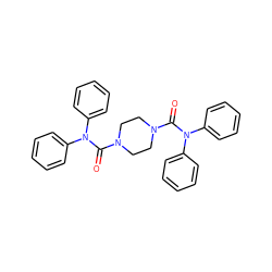 O=C(N1CCN(C(=O)N(c2ccccc2)c2ccccc2)CC1)N(c1ccccc1)c1ccccc1 ZINC000009061791