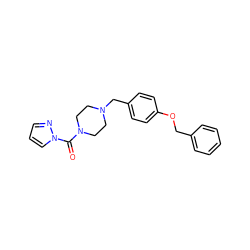 O=C(N1CCN(Cc2ccc(OCc3ccccc3)cc2)CC1)n1cccn1 ZINC000299831158