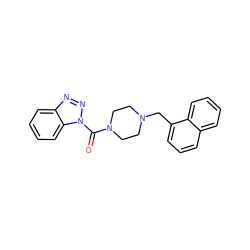 O=C(N1CCN(Cc2cccc3ccccc23)CC1)n1nnc2ccccc21 ZINC000095572040