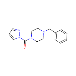 O=C(N1CCN(Cc2ccccc2)CC1)n1cccn1 ZINC000299835025