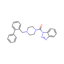 O=C(N1CCN(Cc2ccccc2-c2ccccc2)CC1)n1nnc2ccccc21 ZINC000095580572