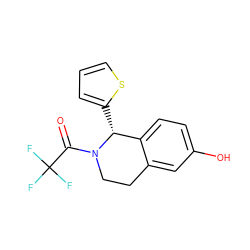 O=C(N1CCc2cc(O)ccc2[C@H]1c1cccs1)C(F)(F)F ZINC000012353784