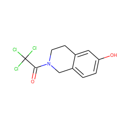 O=C(N1CCc2cc(O)ccc2C1)C(Cl)(Cl)Cl ZINC000071329506