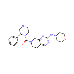 O=C(N1CCc2cnc(NC3CCOCC3)nc2C1)N1CCNC[C@H]1c1ccccc1 ZINC000216381729