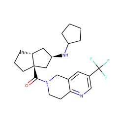 O=C(N1CCc2ncc(C(F)(F)F)cc2C1)[C@@]12CCC[C@@H]1C[C@@H](NC1CCCC1)C2 ZINC000095595380