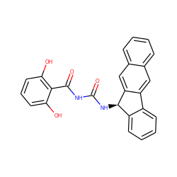 O=C(NC(=O)c1c(O)cccc1O)N[C@@H]1c2ccccc2-c2cc3ccccc3cc21 ZINC000653794398