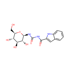 O=C(NC(=O)c1cc2ccccc2[nH]1)N[C@@H]1O[C@H](CO)[C@@H](O)[C@H](O)[C@H]1O ZINC000084668998