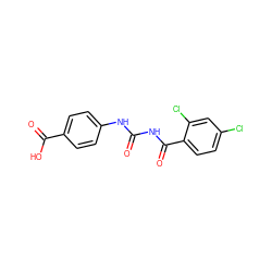 O=C(NC(=O)c1ccc(Cl)cc1Cl)Nc1ccc(C(=O)O)cc1 ZINC000013673942