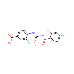 O=C(NC(=O)c1ccc(F)cc1Cl)Nc1ccc(C(=O)O)cc1Cl ZINC000003818698