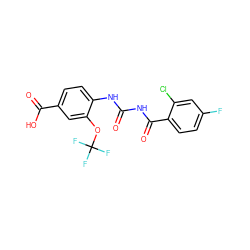 O=C(NC(=O)c1ccc(F)cc1Cl)Nc1ccc(C(=O)O)cc1OC(F)(F)F ZINC000003818706