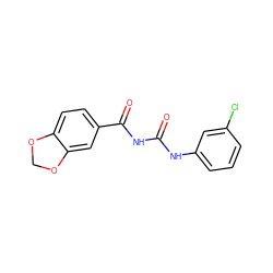 O=C(NC(=O)c1ccc2c(c1)OCO2)Nc1cccc(Cl)c1 ZINC000066112814