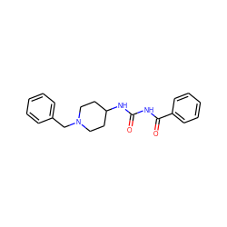 O=C(NC(=O)c1ccccc1)NC1CCN(Cc2ccccc2)CC1 ZINC000013799179