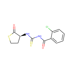 O=C(NC(=S)N[C@H]1CCSC1=O)c1ccccc1Cl ZINC000000308907