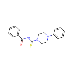 O=C(NC(=S)N1CCN(c2ccccc2)CC1)c1ccccc1 ZINC000000459946