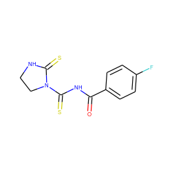 O=C(NC(=S)N1CCNC1=S)c1ccc(F)cc1 ZINC000034051287