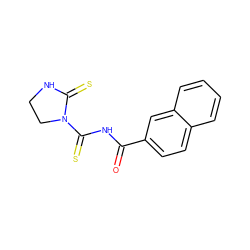 O=C(NC(=S)N1CCNC1=S)c1ccc2ccccc2c1 ZINC000034004829