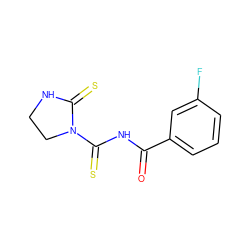 O=C(NC(=S)N1CCNC1=S)c1cccc(F)c1 ZINC000033976784