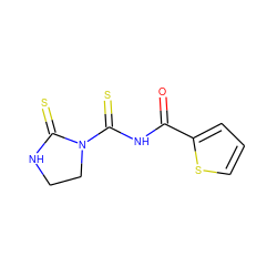 O=C(NC(=S)N1CCNC1=S)c1cccs1 ZINC000034050899