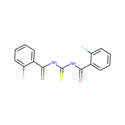 O=C(NC(=S)NC(=O)c1ccccc1F)c1ccccc1F ZINC000000441720