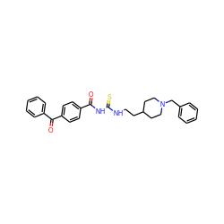 O=C(NC(=S)NCCC1CCN(Cc2ccccc2)CC1)c1ccc(C(=O)c2ccccc2)cc1 ZINC000000605675