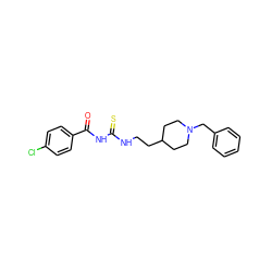 O=C(NC(=S)NCCC1CCN(Cc2ccccc2)CC1)c1ccc(Cl)cc1 ZINC000013734741